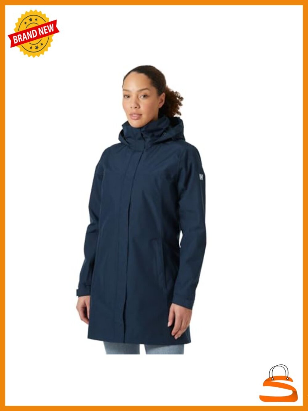 Women's Long Waterproof Hooded Raincoat Windproof Breathable Seam Sealed